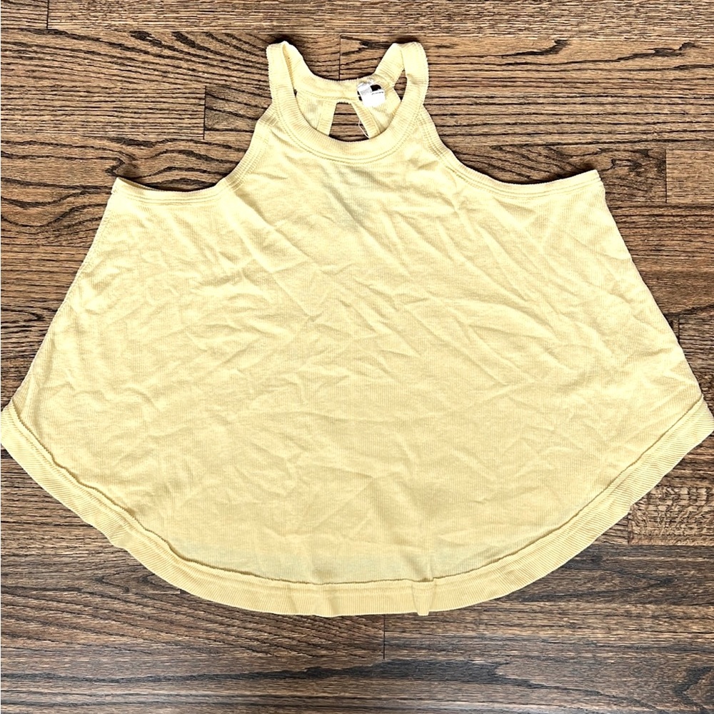 Free People (M) yellow relaxed fit tank top